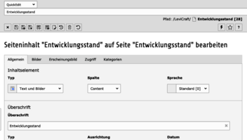 TYPO3 Quick Edit